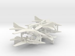 MiG-27K Flogger (Loaded, Wings Out) in White Natural Versatile Plastic: 1:700