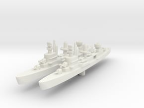 USS Fletcher DD-445 in White Natural Versatile Plastic: 1:2400