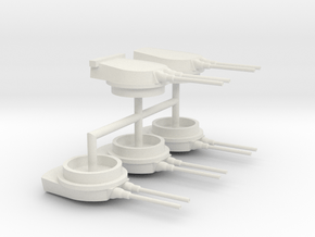 1/700 A-125 Design (Improved Mutsu) Main Armament in White Natural Versatile Plastic