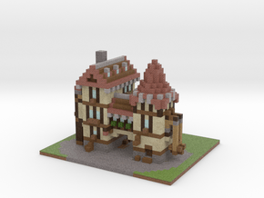 Minecraft Medieval Castle Base in Natural Full Color Sandstone