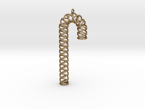 Candy Cane,74mm in Polished Gold Steel