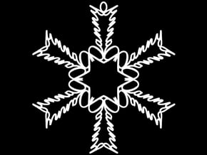 Danny snowflake ornament in White Natural Versatile Plastic