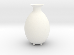Vase "Bud" in White Smooth Versatile Plastic