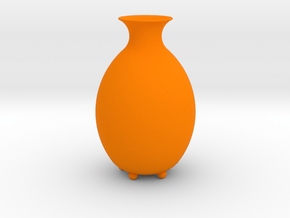 Vase "Bud" in Orange Smooth Versatile Plastic