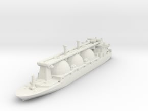 Small LNG Tanker Ship in White Natural Versatile Plastic: 1:3000