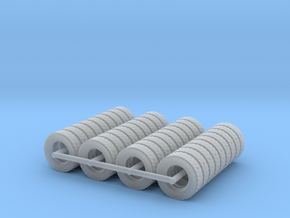 Bumper Tires - Set of 36 - Nscale in Smooth Fine Detail Plastic