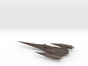 N-1 Starfighter in Polished Bronzed-Silver Steel