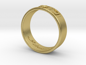 A and J Ring in Natural Brass: 8 / 56.75