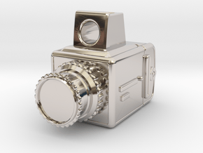 Medium Format Camera Charm (2) in Rhodium Plated Brass