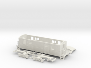 HO/OO TUGS Baggage Coach V1 Bachmann in White Natural Versatile Plastic