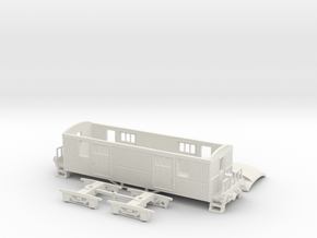 HO/OO TUGS Baggage Coach V2 Chain in White Natural Versatile Plastic