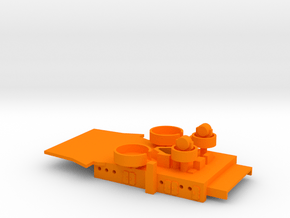 1/144 RN Giulio Cesare Superstructure Rear in Orange Smooth Versatile Plastic