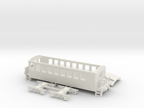 HO/OO TUGS Observatory Coach V2 Chain in White Natural Versatile Plastic