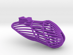 X3s Prison L=130mm (5 1/8 inches) in Purple Smooth Versatile Plastic: Extra Small