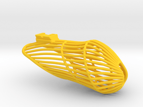 X3s Prison L=150mm (5 15/16 inches) in Yellow Smooth Versatile Plastic: Extra Small