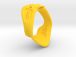 X3S Ring 50mm  in Yellow Smooth Versatile Plastic
