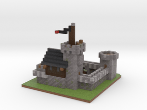 Minecraft Medieval Castle in Natural Full Color Sandstone