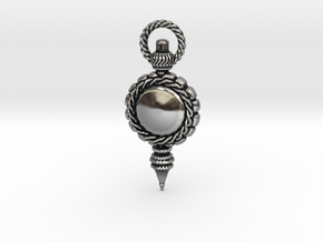 Steampunk Magic Clock Pendulum Pendant in Antique Silver