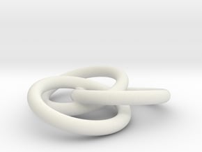 Three Ring pendent in White Natural Versatile Plastic