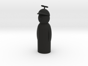 00 scale snowman cap in Black Natural TPE (SLS): 1:76 - OO
