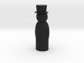 00 scale snowman tophat in Black Natural TPE (SLS): 1:76 - OO
