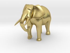 Elephant in Natural Brass