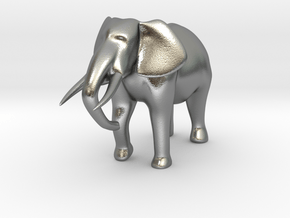 Elephant in Natural Silver