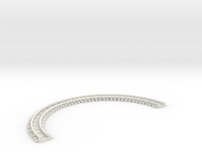 mine train curved track 180° r=90mm in White Natural Versatile Plastic: 1:87 - HO