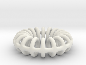 Ring-o-rings (3mm) in White Natural Versatile Plastic