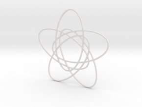Five-Set Venn Diagram in White Natural Versatile Plastic