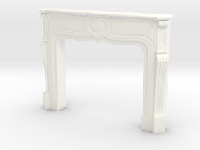 Louis XIV Fireplace in White Processed Versatile Plastic: 1:12