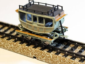 1830's Stage-Style Rail Road Passenger Coach in White Smooth Versatile Plastic