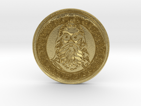 LORD ZEUS COMMANDS NO MORE CRYTPO PONZI-SCHEMES! in Natural Brass