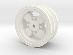 rim013-0f WPL D Series Libre wheels, Front in White Processed Versatile Plastic