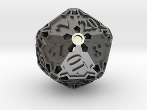 Large Premier d20 in Natural Silver