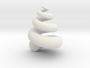 Fat Spiral in White Natural Versatile Plastic