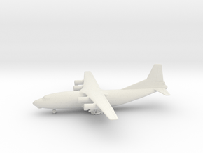 Antonov An-12 in White Natural Versatile Plastic: 1:144