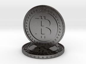 Sculpture bitcoin in Processed Stainless Steel 316L (BJT)