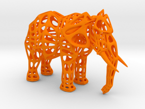 Elephant spirit in Orange Smooth Versatile Plastic