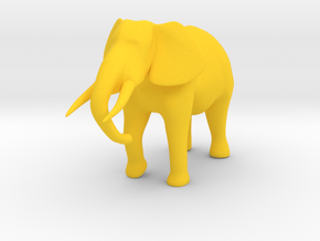 Elephant in Yellow Smooth Versatile Plastic