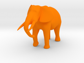 Elephant in Orange Smooth Versatile Plastic