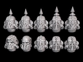 Pre-Heresy DG Helmets and Heads - x10-20 in Tan Fine Detail Plastic: d3