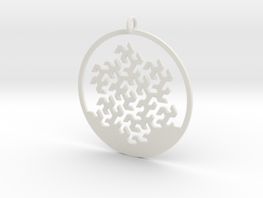 Gosper Pendant in White Natural Versatile Plastic
