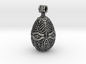 Cursed Artifact Pendant, Eye Necklace, Magic Item in Antique Silver