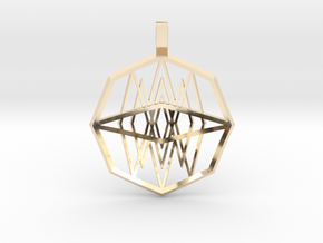 Mirrored Diamonds (Domed) in 14k Gold Plated Brass