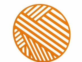 Coaster in Orange Processed Versatile Plastic