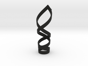 Ribbon Pendant in Black Smooth Versatile Plastic
