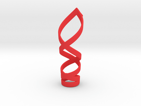 Ribbon Pendant in Red Smooth Versatile Plastic