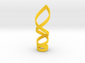 Ribbon Pendant in Yellow Smooth Versatile Plastic