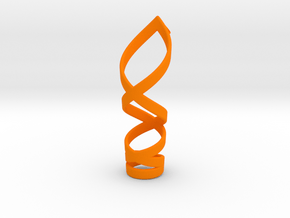 Ribbon Pendant in Orange Smooth Versatile Plastic
